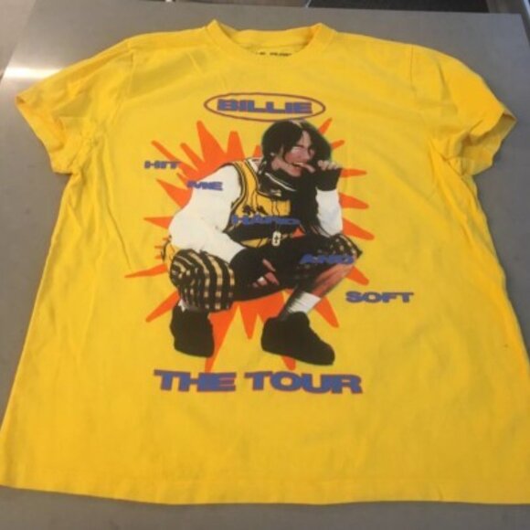 *NWOT* 2024 Billie Eilish Hit Me Hard And Soft Concert Yellow T-Shirt - Picture 3 of 6